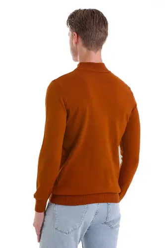 Terracotta Regular Fit Plain Mock Neck Knitwear K - 12