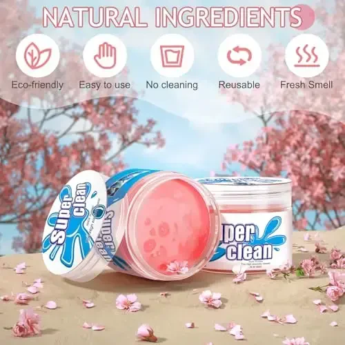 TeSabMi Car Cleaning Gel Car Cleaning Putty Car Putty Car Interior Cleaner Car Slime Car Detailing Kit Car Accessories Gifts for Men Women Stocking Stuffers - 7