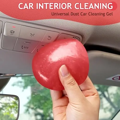 TeSabMi Car Cleaning Gel Car Cleaning Putty Car Putty Car Interior Cleaner Car Slime Car Detailing Kit Car Accessories Gifts for Men Women Stocking Stuffers Red - TESABMI (1)