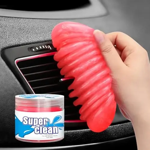 TeSabMi Car Cleaning Gel Car Cleaning Putty Car Putty Car Interior Cleaner Car Slime Car Detailing Kit Car Accessories Gifts for Men Women Stocking Stuffers Red 