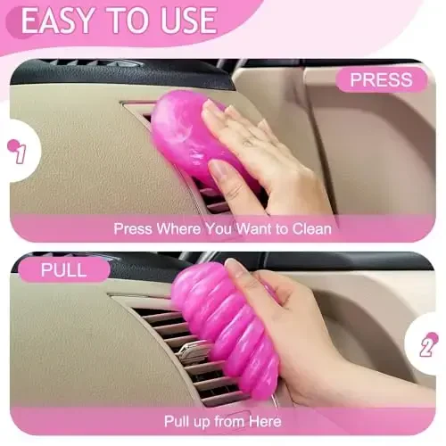 TeSabMi Car Cleaning Gel Car Cleaning Putty Car Putty Car Interior Cleaner Car Slime Car Detailing Kit Car Accessories Gifts for Men Women Stocking Stuffers - 4