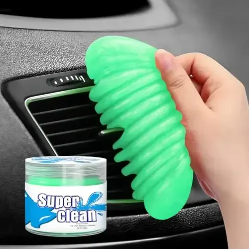 TeSabMi Car Cleaning Gel Car Cleaning Putty Car Putty Car Interior Cleaner Car Slime Car Detailing Kit Car Accessories Gifts for Men Women Stocking Stuffers Green 