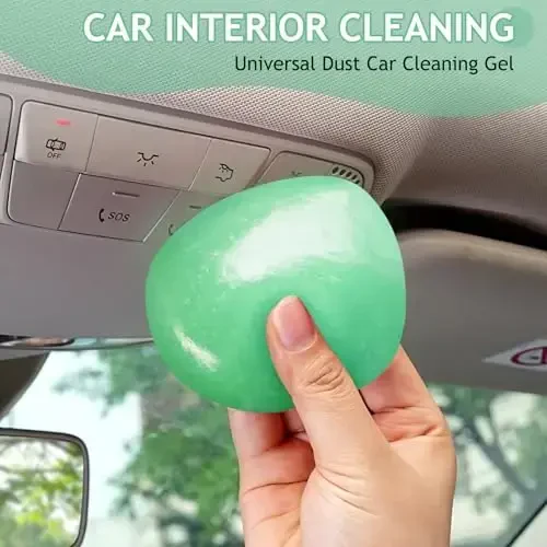 TeSabMi Car Cleaning Gel Car Cleaning Putty Car Putty Car Interior Cleaner Car Slime Car Detailing Kit Car Accessories Gifts for Men Women Stocking Stuffers Green - TESABMI (1)