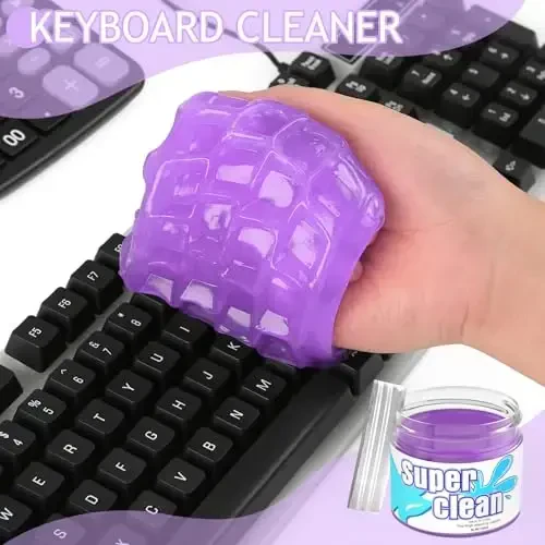 TeSabMi Car Cleaning Gel Car Cleaning Putty Car Putty Car Interior Cleaner Car Slime Car Detailing Kit Car Accessories Gifts for Men Women Stocking Stuffers Purple - 7