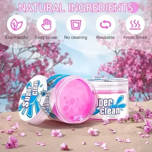 TeSabMi Car Cleaning Gel Car Cleaning Putty Car Putty Car Interior Cleaner Car Slime Car Detailing Kit Car Accessories Gifts for Men Women Stocking Stuffers - 6