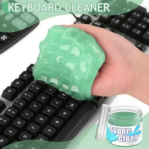 TeSabMi Car Cleaning Gel Car Cleaning Putty Car Putty Car Interior Cleaner Car Slime Car Detailing Kit Car Accessories Gifts for Men Women Stocking Stuffers Green - 7