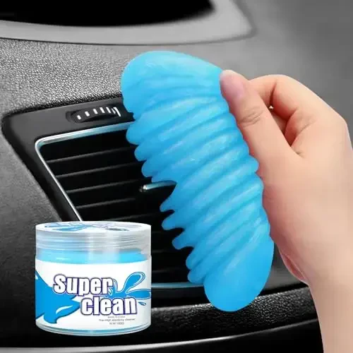TeSabMi Car Cleaning Gel Car Cleaning Putty Car Putty Car Interior Cleaner Car Slime Car Detailing Kit Car Accessories Gifts for Men Women Stocking Stuffers Light Blue 