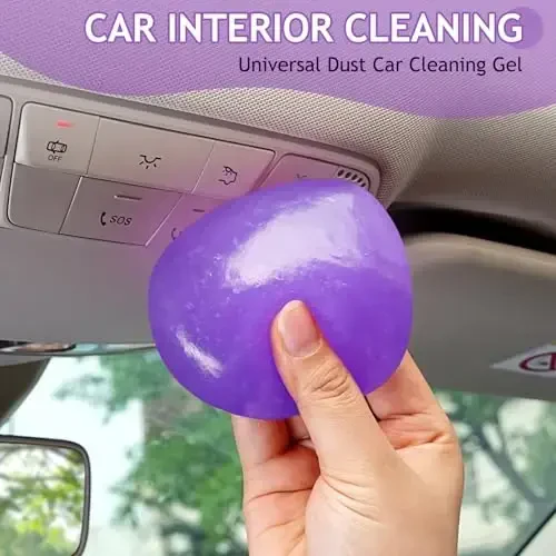TeSabMi Car Cleaning Gel Car Cleaning Putty Car Putty Car Interior Cleaner Car Slime Car Detailing Kit Car Accessories Gifts for Men Women Stocking Stuffers Purple - 2