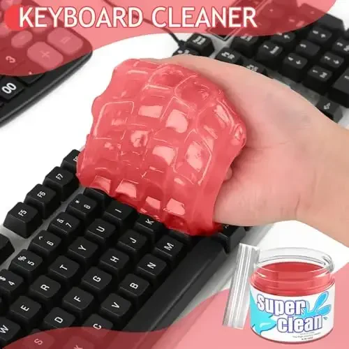 TeSabMi Car Cleaning Gel Car Cleaning Putty Car Putty Car Interior Cleaner Car Slime Car Detailing Kit Car Accessories Gifts for Men Women Stocking Stuffers Red - 7