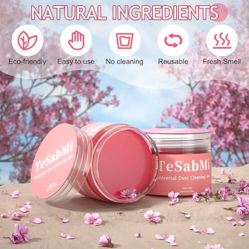 TeSabMi Car Cleaning Gel for Car Cleaning Putty Car Putty Car Interior Cleaner Car Slime Auto Detail Tools Car Accessories Gifts for Men Women Stocking Stuffers Pink - 6