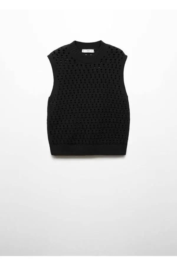 Teshikcha detalli triko bluzka - 3