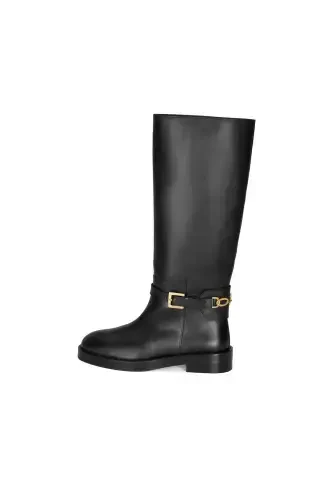 Tevodora Black Women's Leather Boots - 3