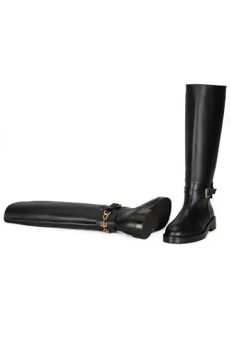 Tevodora Qora Ayollar Teri Botlari - 4