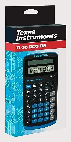 Texas Instruments TI-30 ECO RS FC Okul Hesap Makinesi (Tek Satırlı 10 Haneli Ekran, Güneş Enerjisiyle Çalışır) Siyah - 4
