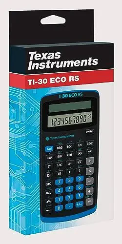 Texas Instruments TI-30 ECO RS FC School Calculator (Single Line 10 Digit Display, Solar Powered) Black - 4