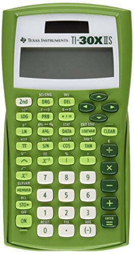 Texas Instruments TI-30X IIS 2-Line Scientific Calculator, Lime Green - 1