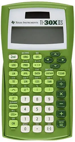 Texas Instruments TI-30X IIS 2-қтоват илмий калкулятор, оч яшил - 1
