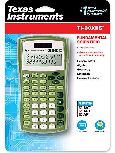 Texas Instruments TI-30X IIS 2-Line Scientific Calculator, Lime Green - Texas Instruments (1)