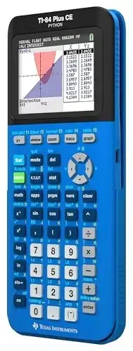 Texas Instruments TI-84 Plus CE Color Graphing Calculator, Bionic Blue Small - 4