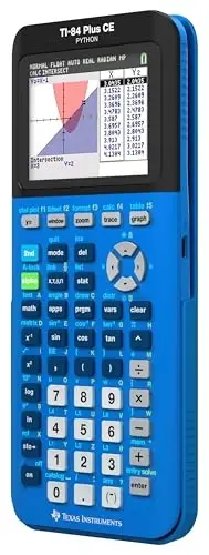 Texas Instruments TI-84 Plus CE Color Graphing Calculator, Bionic Blue Small - 4