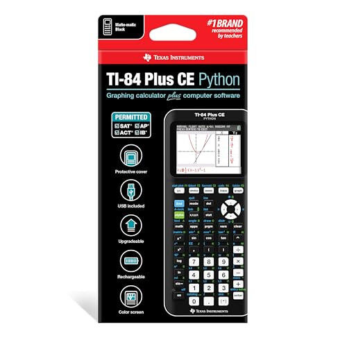 Texas Instruments TI-84 Plus CE Color Graphing Calculator, Black - 5