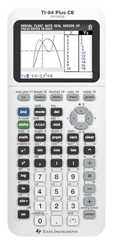 Texas Instruments TI-84 Plus CE Color Graphing Calculator, Bright White - TEXAS INSTRUMENTS