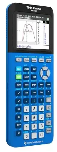 Texas Instruments TI-84 Plus CE rangli grafik kalkulyatori, Bionik Moviy kichik - 3