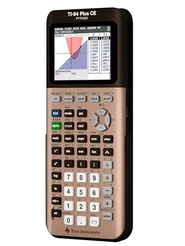 Texas Instruments TI-84 Plus CE rangli grafik kalkulyatori, och qizil tilla (metall rangli) - 4