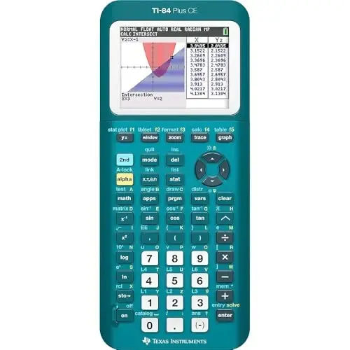 Texas Instruments TI-84 Plus CE Rangli Grafikaly hisoblagich, Yashil koʻk (Metall) - 3