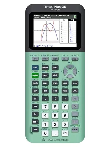 Texas Instruments TI-84 Plus CE Color Graphing Calculator, Mint Small - Texas Instruments