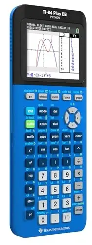 Texas Instruments TI-84 Plus CE Color Graphing Calculator, Bionic Blue Small - 3