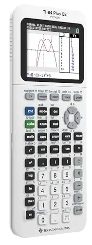 Texas Instruments TI-84 Plus CE Color Graphing Calculator, Bright White - 3