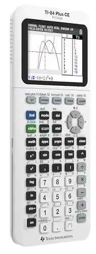 Texas Instruments TI-84 Plus CE Color Graphing Calculator, Bright White - 3