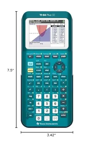 Texas Instruments TI-84 Plus CE Color Graphing Calculator, Teal (Metallic) - 1