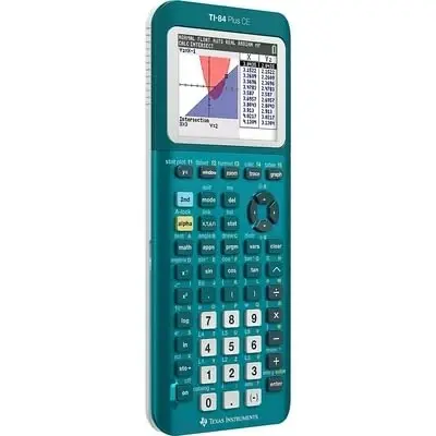 Texas Instruments TI-84 Plus CE Color Graphing Calculator, Teal (Metallic) - 5