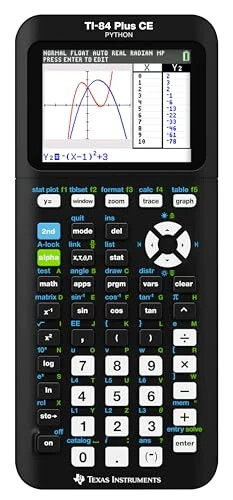 Texas Instruments TI-84 Plus CE Color Graphing Calculator, Black - Texas Instruments
