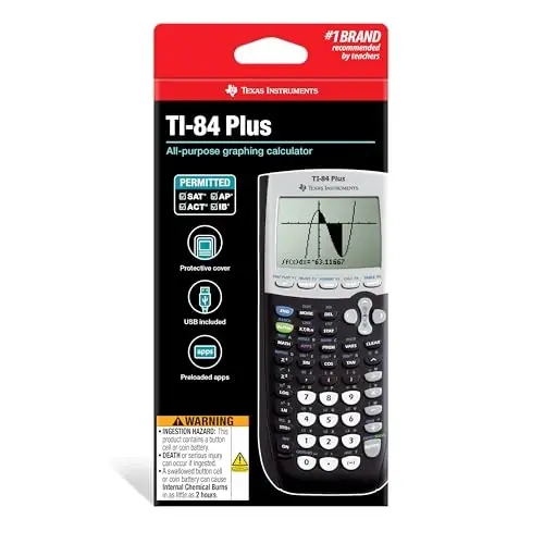 Texas Instruments TI-84 Plus Grafik Hisoblagichi, Qora 320 x 240 piksel (2,8 dyuymli diagonali) - 3