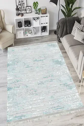 Texture Eco Punto Non-Slip Washable Antibacterial Digital Printing Texture Carpet Runner-BLUE - 2