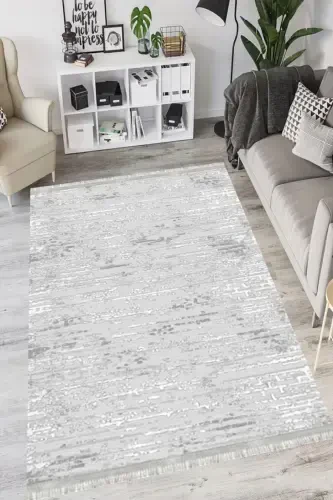 Texture Eko Punto Non-Slip Washable Antibacterial Digital Printing Texture Carpet Runner-GRAY - MOTTO HALI (1)