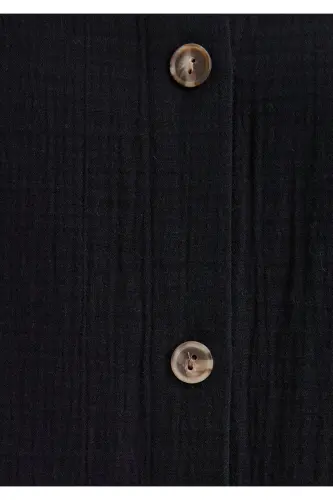 Textured Black Shirt Loose Fit / Relaxed Fit 12 - 6