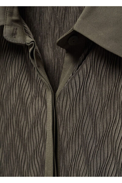 Textured Button-Down Shirt - 6