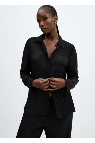 Textured buttoned shirt - 5