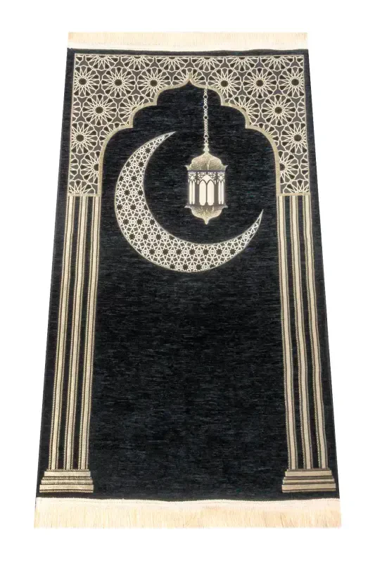 Textured Chenille Rug - Black - 2