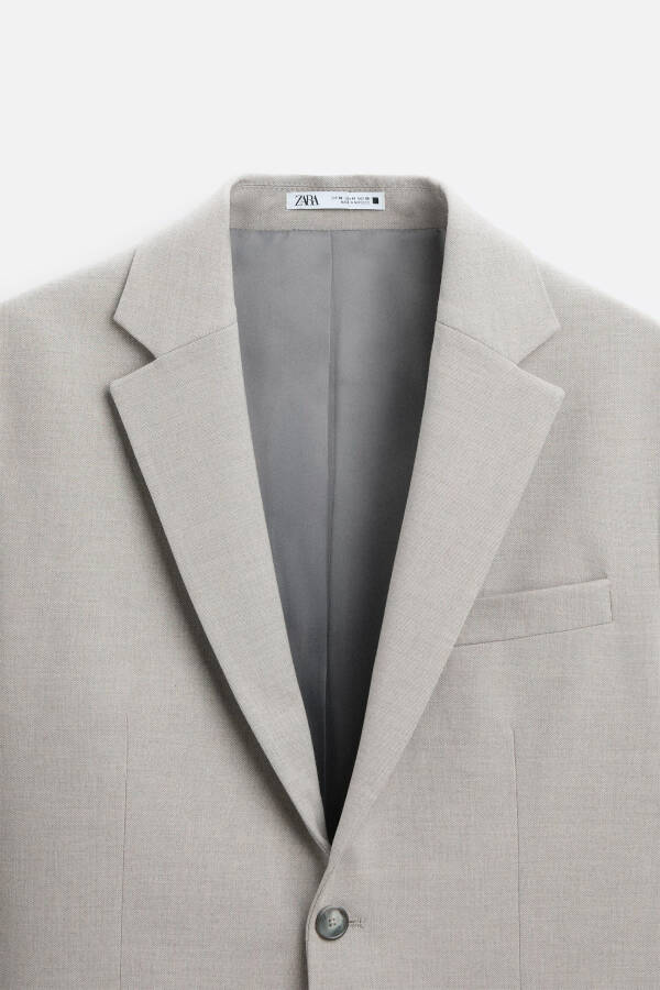 Textured Classic Blazer - Stone - 8