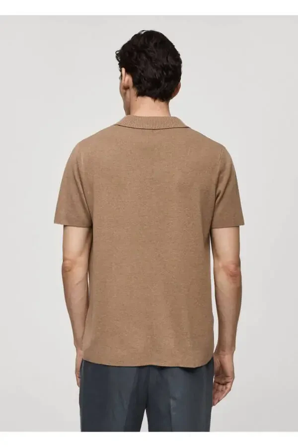 Textured Cotton Polo Shirt - 4