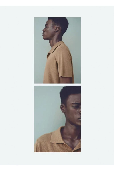 Textured Cotton Polo Shirt - 5