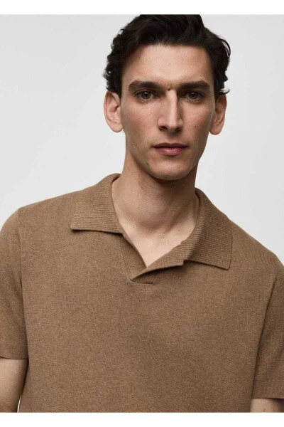 Textured Cotton Polo Shirt - 8