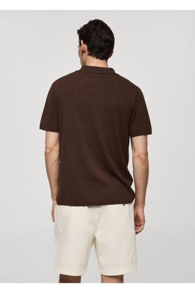 Textured Cotton Polo Shirt - 4