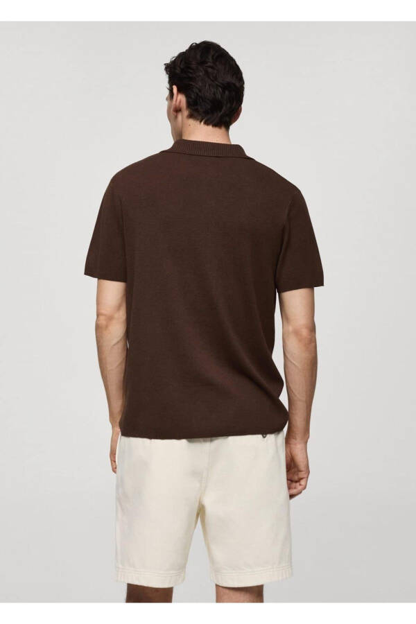 Textured Cotton Polo Shirt - 4