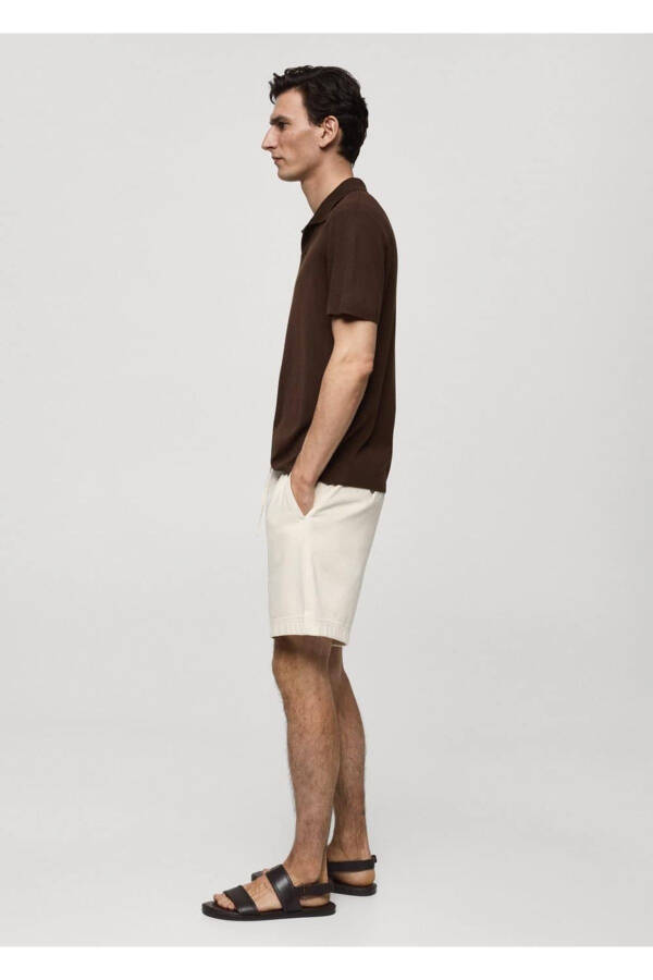 Textured Cotton Polo Shirt - 5
